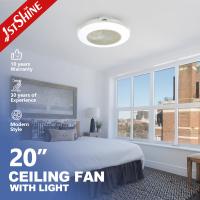Contrôle intelligent d'appli fan de plafond affleurante du bâti LED de 20 pouces pour la chambre à coucher