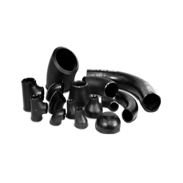 Carbon Steel Butt Weld Pipe Fittings Black Color High Strength Round Shape