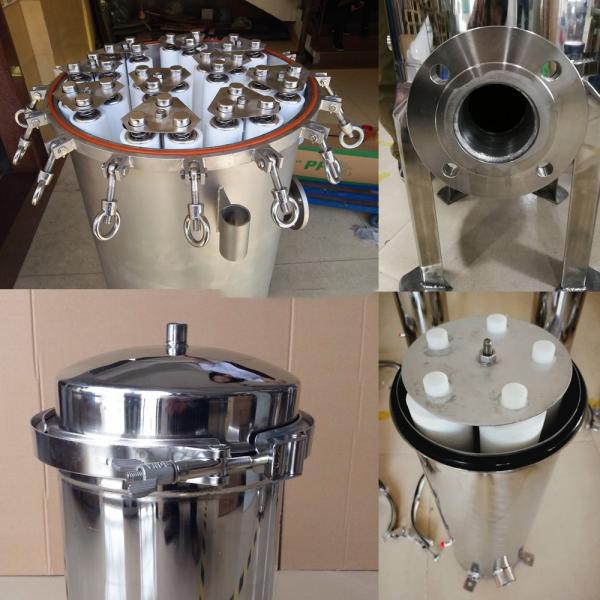 Casa de filtro de sacos de aço inoxidável confiável para capacidade de filtragem de 3000L/hora