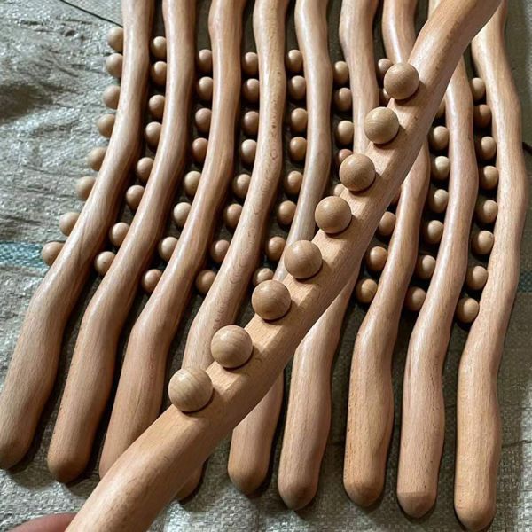 Natural Wood Massage Stick for Body Belly Back Scraping SPA Therapy Roller Tool Point Treatment Guasha Relax