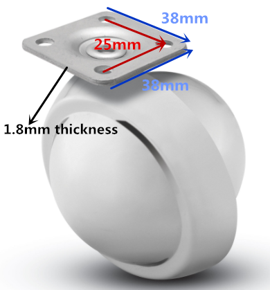 Shepherd Ball Caster With Metal Tread Carpet Wheel