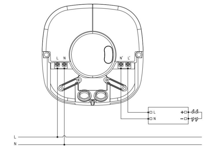 12m Mounting Height Grouping Function 2.4G RF Microwave Motion Sensor Energy-saving Switch With Surface Mounting