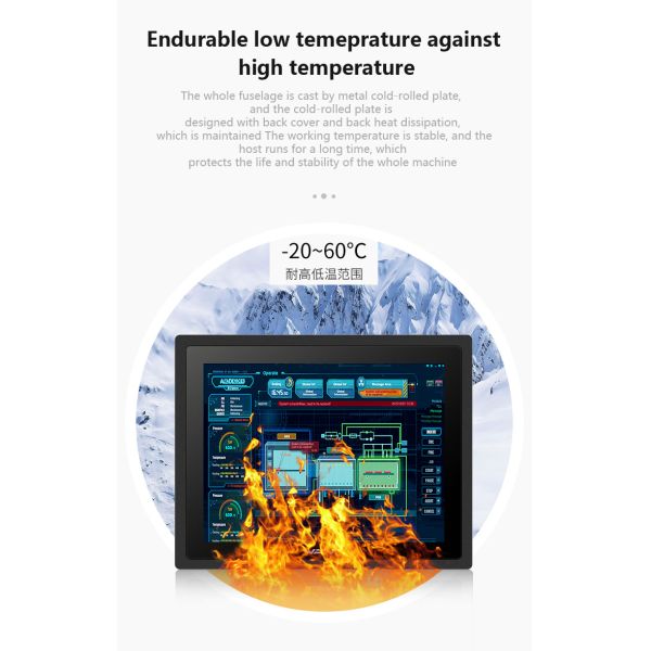 12/15/17 Inch Fanless Industrial Touch Screen PC Monitor With I5/I7 Processor