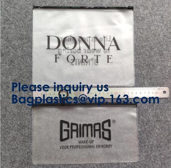 k Plastic Bags Packaging Custom Clear Poly Pvc Slider Zipper Bag, Standup Cosmetics Packaging PVC Slider Bag