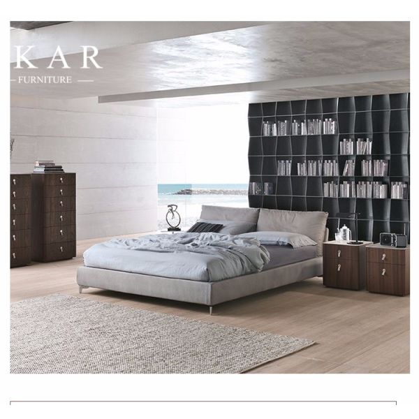 Latest Wooden Double Bed King Size ZZ-BD007