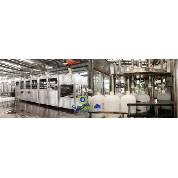 Máquina de rellenar del agua automática de 5 galones con capsular para el agua mineral pura del barril