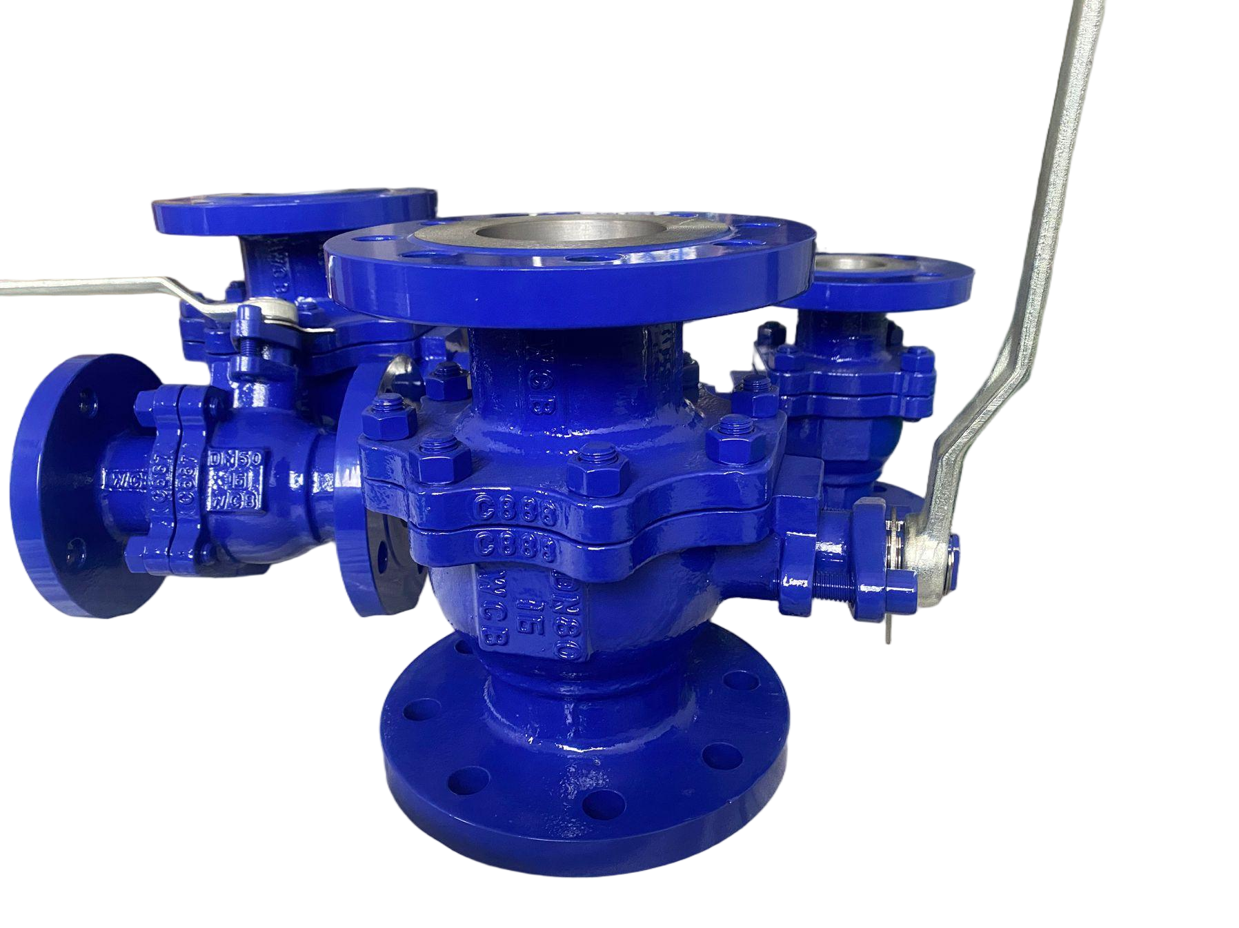 A216 Gr.WCB Flanged Ball Valve 2 Piece Parts with Handle Lever PN16