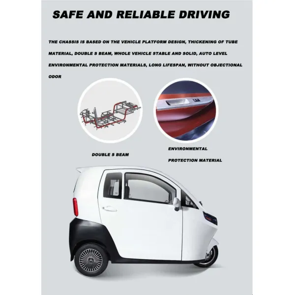 Raysince latest model electric mini car EEC certificated 60V 3 wheel electric bicycle for hot sale