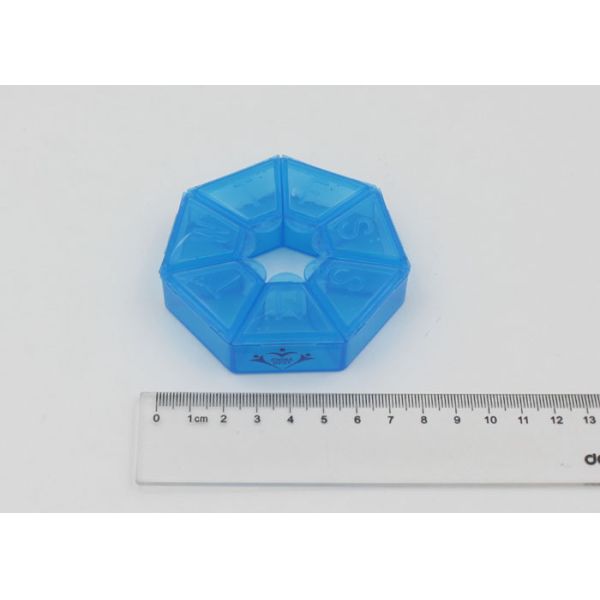 Eco - Friendly 7 Grids Plastic Pill Box For Patients / Weekly Pill Organiser
