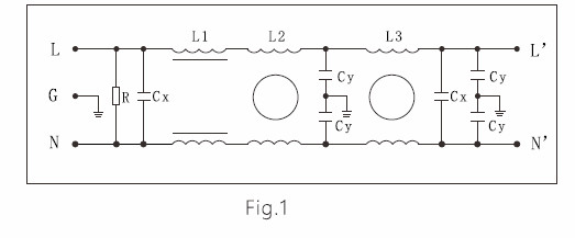 Линия одиночная фаза 10Khz-30MHZ AC прибора дома фильтра EMI для оборудования фитнеса
