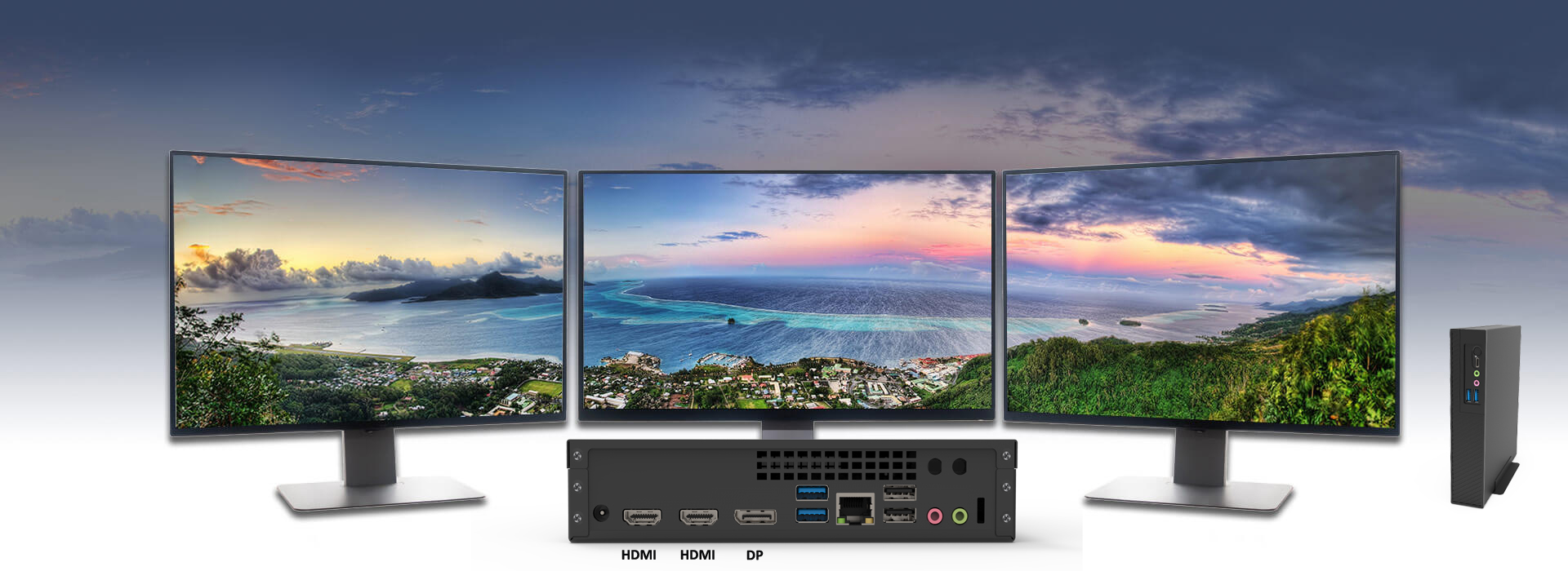 TPM2.0 B560 чипсет Промышленный мини-PC типа C USB3.2 USB Dual HDMI
