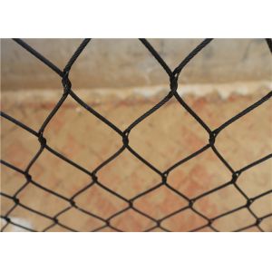 Anti UV Black Oxide Wire Rope Mesh with 20mm to 200mm Aperture and 1.2mm to 3.2mm Cable Diameter
