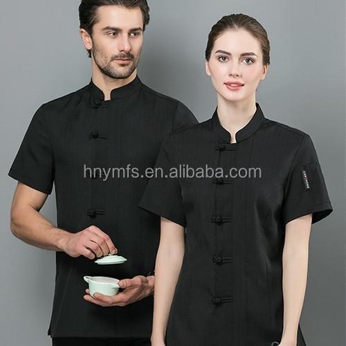 Summer Short Sleeve Modern Waiter Uniform For Coffee Shop , Western Restaurant