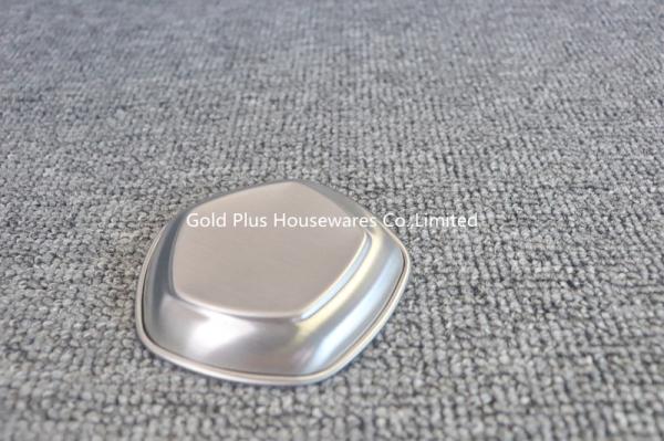 Cooking utensil food grade 37g appetizer plates pentagonal shaped dipping bowls durable metal mini seasoning sauce dish