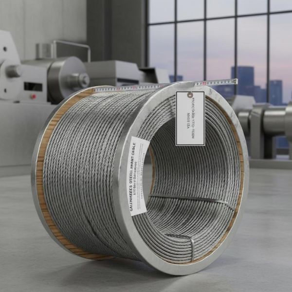 Galvanized Steel Aircraft Cable 2.0mm Diameter with 1770 MPa Tensile Strength and GBT20118-2006/DIN3055-72 Standard