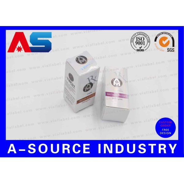 фольга горячей печати смешивания тестостерона ящика для хранения пробирки 10мл серебряная выбитая для Великобритании Анаболикс