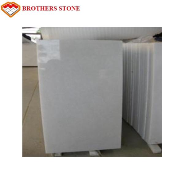 Free Sample Pure White Marble Slab Polished , Crystal White Marble Tiles