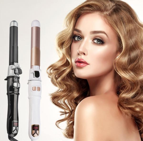 PTC Heating Plate LCD Display Automatic Hair Curler 360 Degree Anti Winding Power Cord