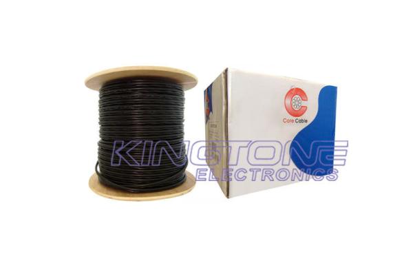 23 AWG BC RG59 B/U CCTV Coaxial Cable , 24 × 0.20mm CCA Power Siamese Cable