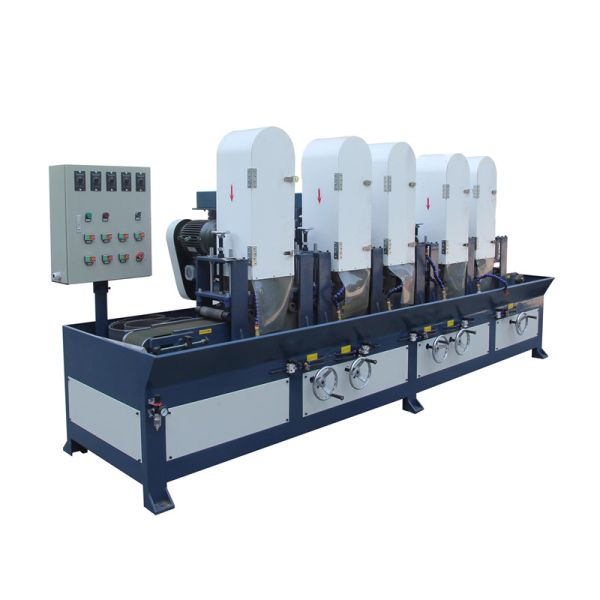 Automatic machine for grinding flat parts Grinding satin deburring