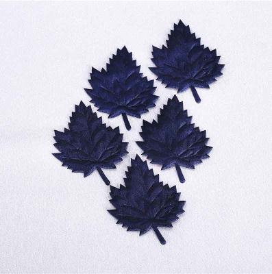 Dark Blue Christmas Party Crafts Diy Ultrasonic Embossing Maple Leaf Ornament