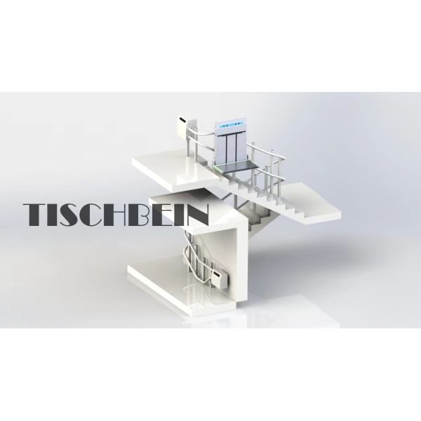 300kg Stainless Steel Rail Economic Wheelchair Inclined Platform Lift With Emergency Stop Funciton For Railway Station