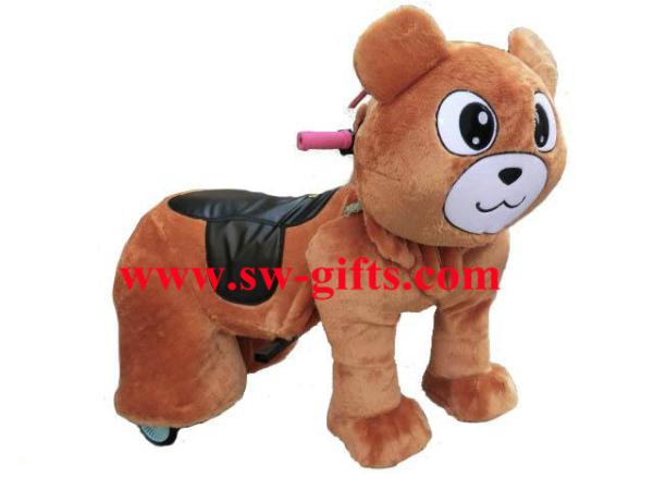 High quality electric horse toy,vivid design motorized plush riding animals