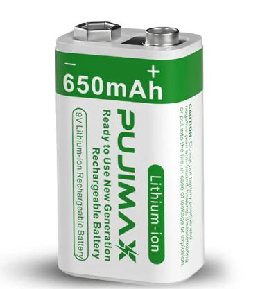 USB Battery New Products 1pcs 650mAh 9V Lithium-ion Rechargeable Battery for Multimeter Wireless Microphone Smoke Detectors