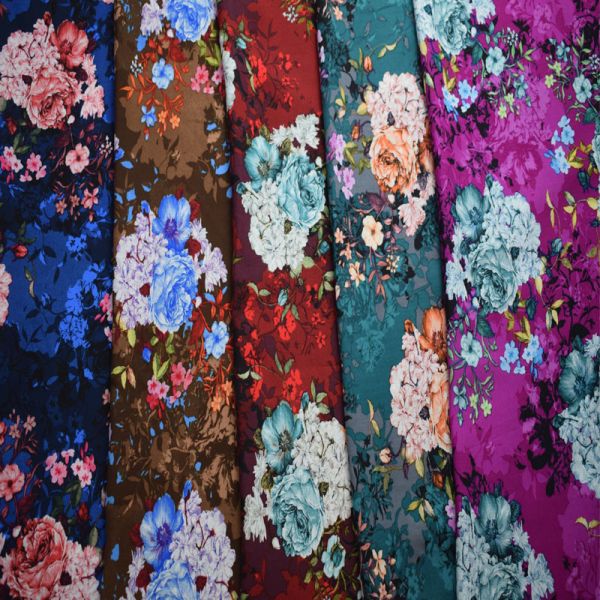 Bedding Plain Soft Fabric Floral Printed 100% Rayon wedding dress