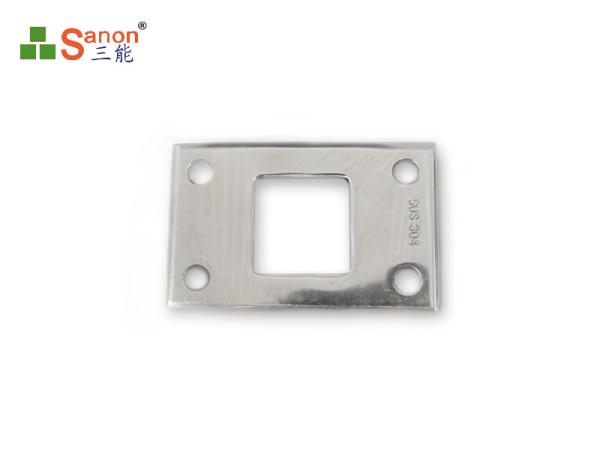 AISI Stainless Steel Plate Covers Glass Clamp Rectangle For Glass Spigot