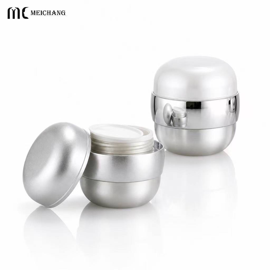 50g Double Wall Ball-Shaped Cosmetic Cream Jar for Premium Skincare Packaging(MC-P-569)