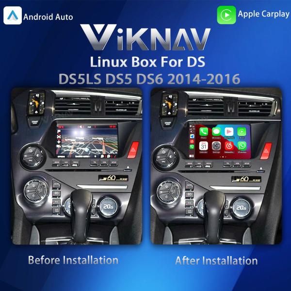 Boîtier d'interface Viknav Linux pour DS DS5 DS6 2014-2016 CarPlay Android Auto sans fil