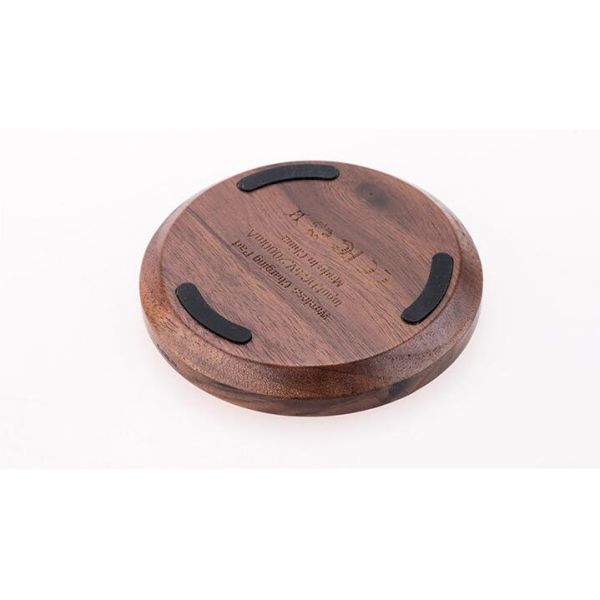 Round Qi Standard Universal Wood / Bamboo Wireless Charger Charging Pad