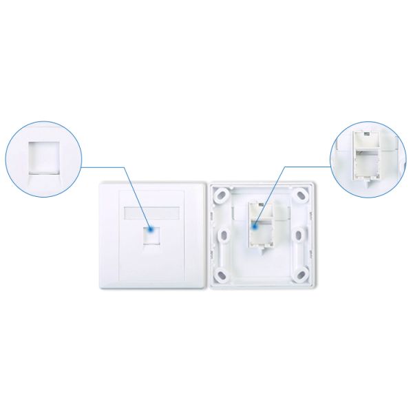 Snap - In Network Cable Socket With Flush Edge Easy To Install / Disassemble