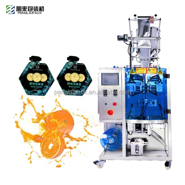 Honey Sauce Sachet Water Liquid Stick Jelly Ice Pop Juice Pouch Filling Machines Irregular Shape Packaging Machine