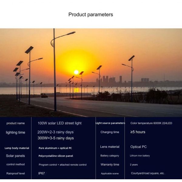 Fully Automatic Industrial Grade Solar Street Lights Rainproof Design with IP67 Protection