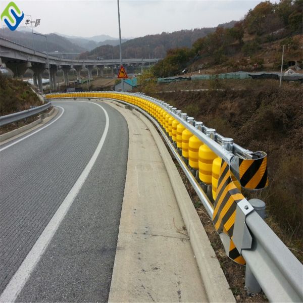 Roadway Traffic Safe Rolling Type Safety EVA Roller Barrier Roller Crash Barrier