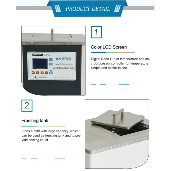 Máquina química de la bomba de circulación del refrigerador de laboratorio de un alcohol más desapasible del equipo 5L
