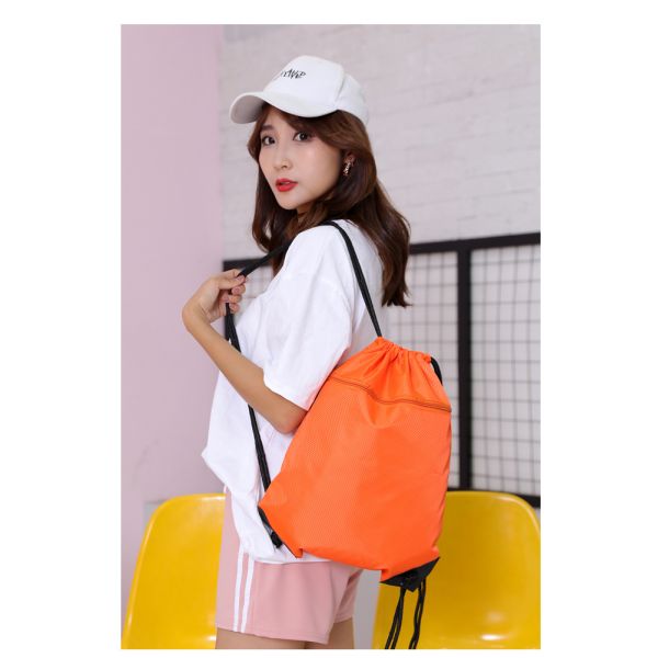 Large Capacity Waterproof Drawstring Backpack with External Frame and Durable Material