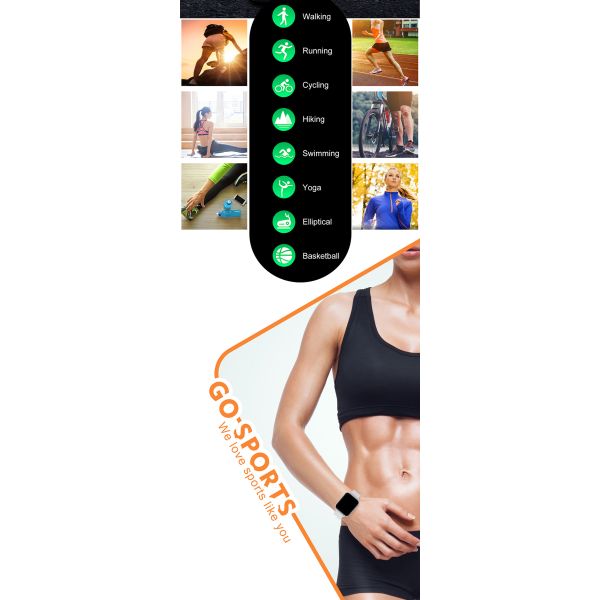 Браслет спорта DTX IPS умный большой дюйм IP68 ECG IPS 1,78 экрана