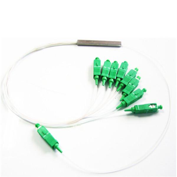Compact Fiber Optic PLC Splitter 1x8 Passive Devices 900um 1M For Gepon Solution
