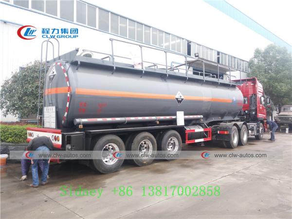 Shacman M3000 6X4 3 Axle 21cbm Sulfuric Acid Tank Semi Trailer
