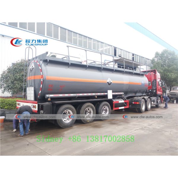 Shacman M3000 6X4 3 Axle 21cbm Sulfuric Acid Tank Semi Trailer