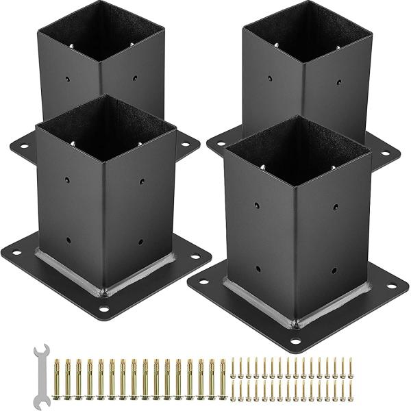 Kit de soporte de acero de 5 vías / brazo de pergola de extensión 6x6 para una estructura duradera de vigas de madera