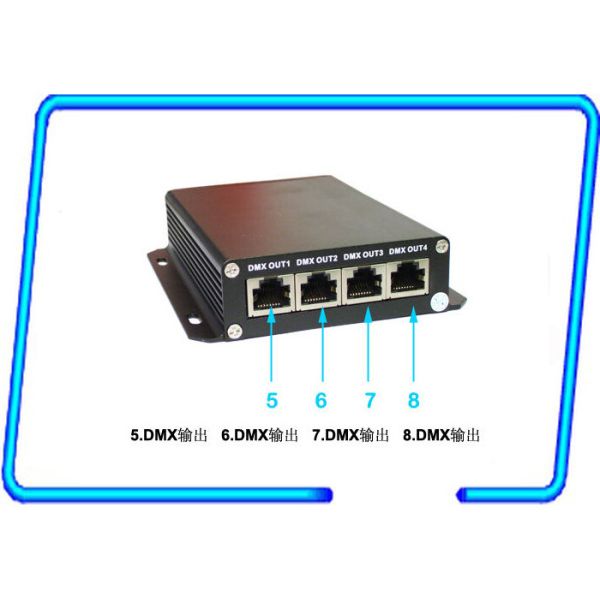 Le contrôleur professionnel RJ45 d'Artnet DMX relient le contrôleur d'éclairage de boîte de nuit du DJ