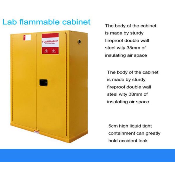 350 LBS Steel Vertical Flammable Safety Cabinet For Harmful Gas Storage