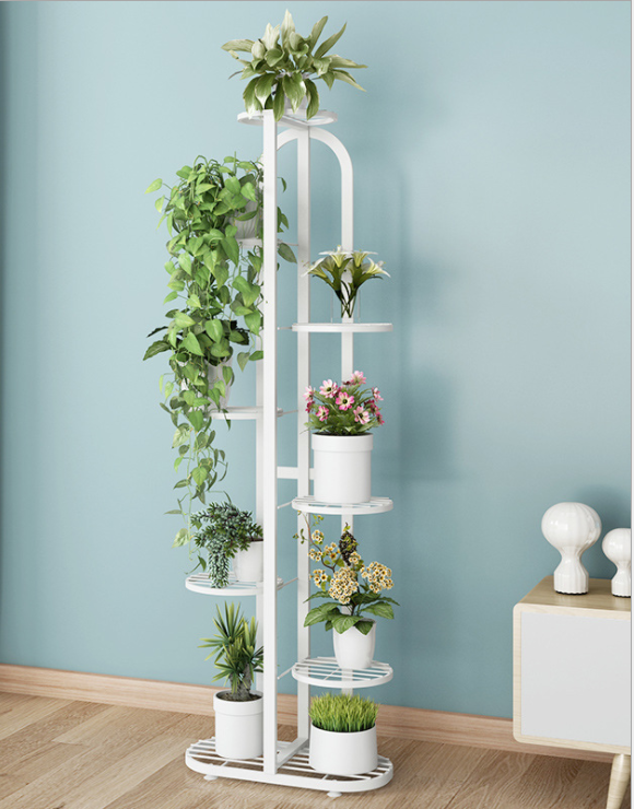 4 Tier Plant Stand Flower Pot Rack , Wrought Iron Corridor Plant Rack