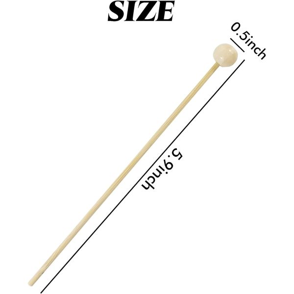 100PCS 6inch Rock Candy Sticks with Ball Wood Swizzle Sticks Modern and Simple Design