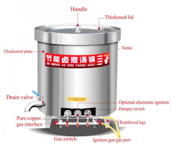 Multifunctional Kazan Camping Cooking Pot Large Commercial Stainless Steel