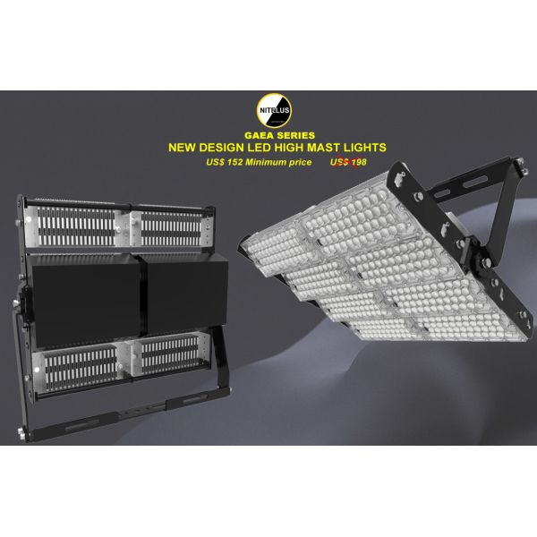 200W 240W Outdoor LED High Mast Light Extruded Aluminum Material High Strength